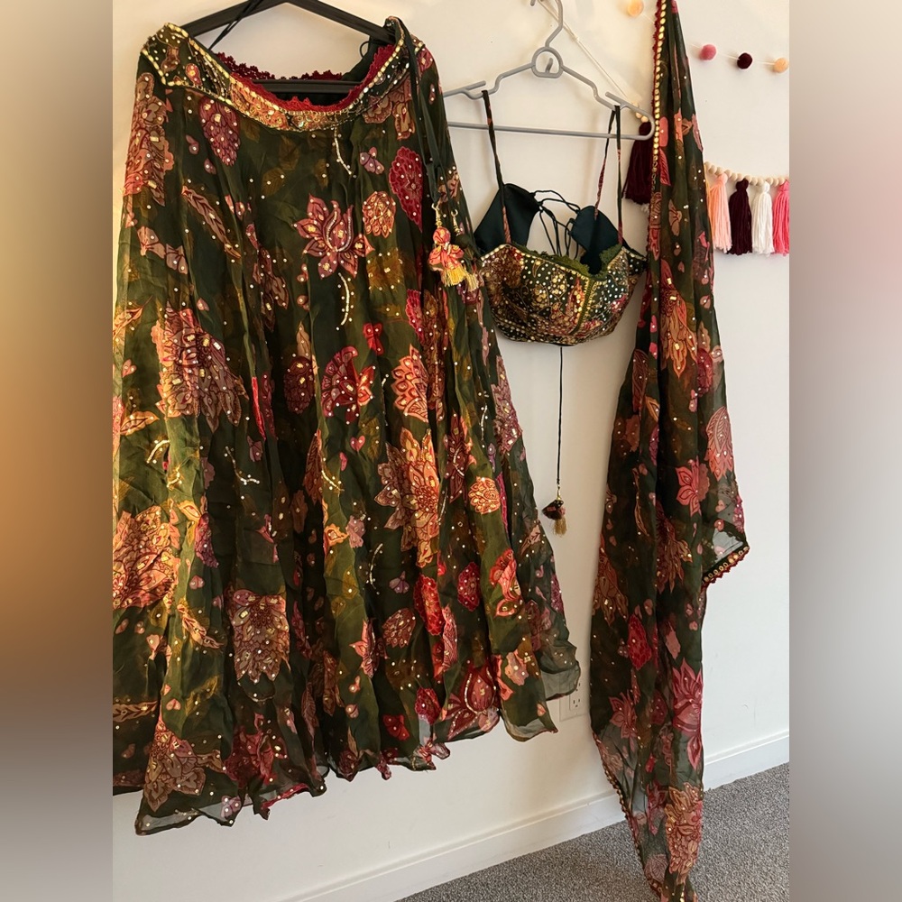 Floral Embroidered  beautiful lehnga